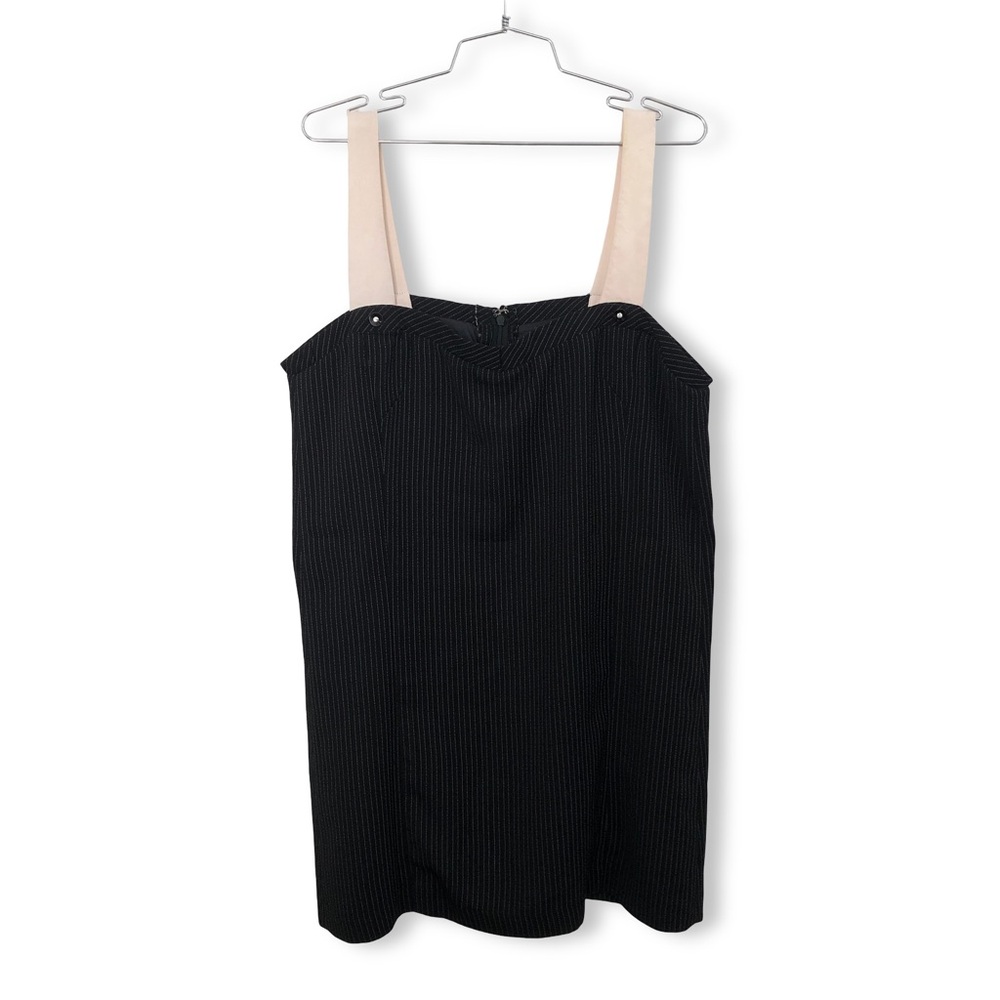 Black Pin Stripe Mini Dress